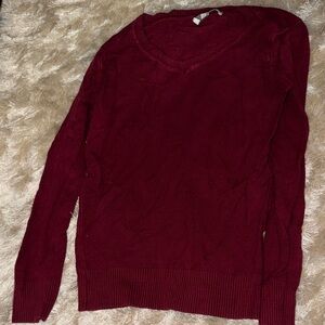 Dreamers Deep Red V-Neck Sweater